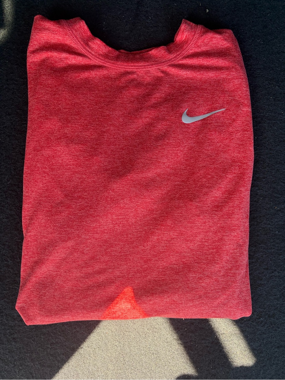 Nike Red Crewneck Long Sleeve Workout Shirt